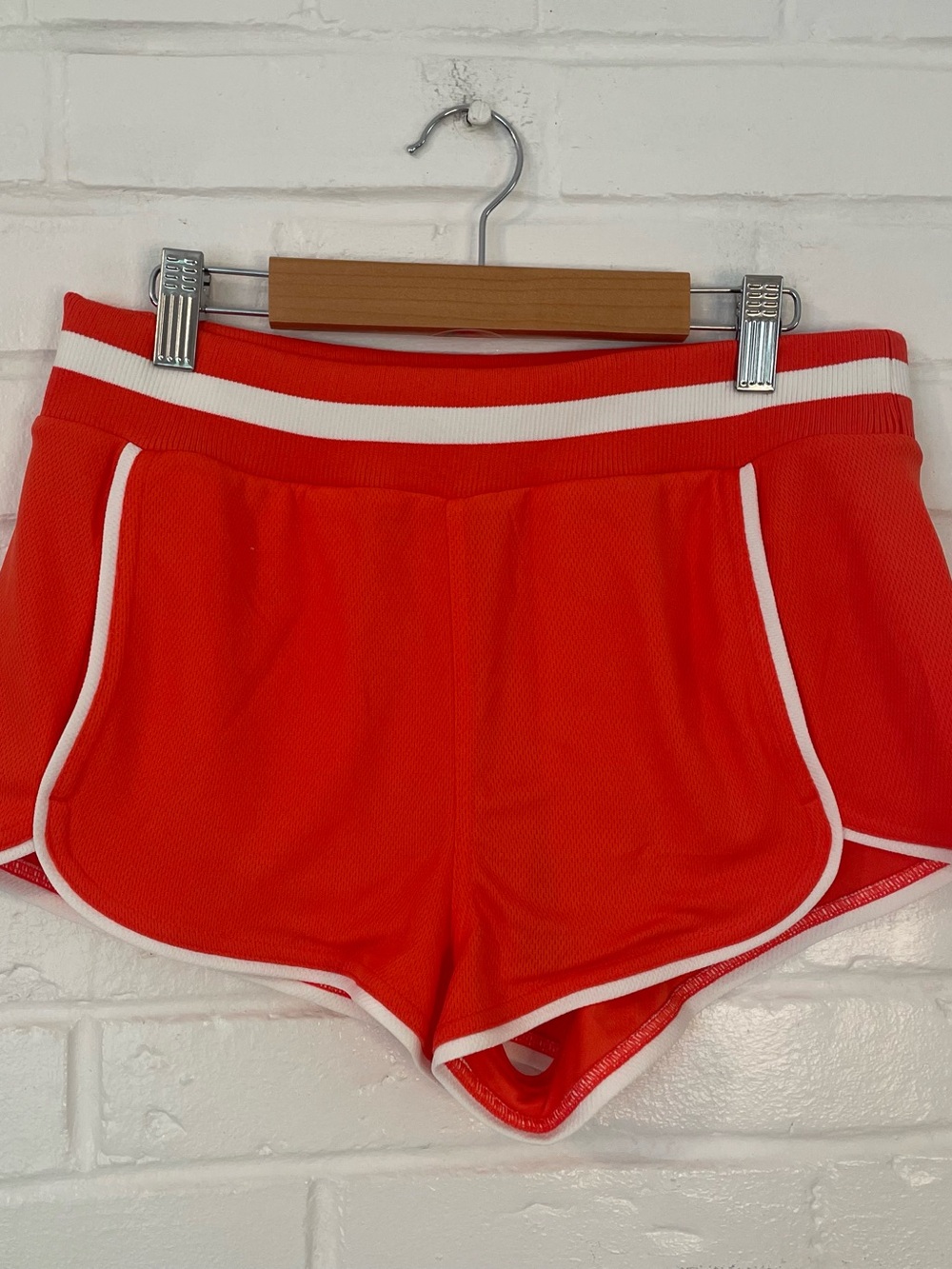 FP Movement by Free People Red Athletic Shorts with White Trim